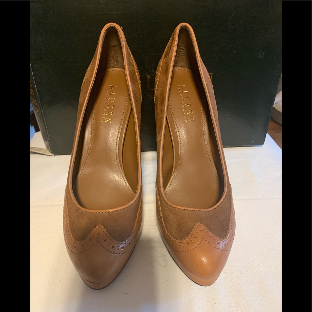 Ralph Lauren leather/suede pumps